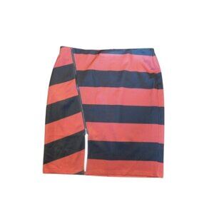 Eloquii Size 20 Plus Size Zip Striped STRETCH Skirt